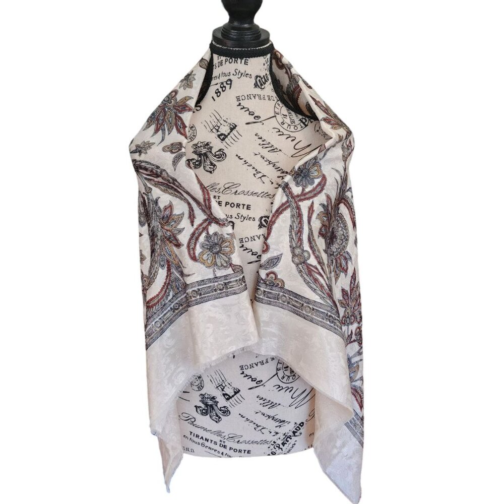 Tie Rack Brand Art of The Scarf Square 47” x 47” Made In Italy